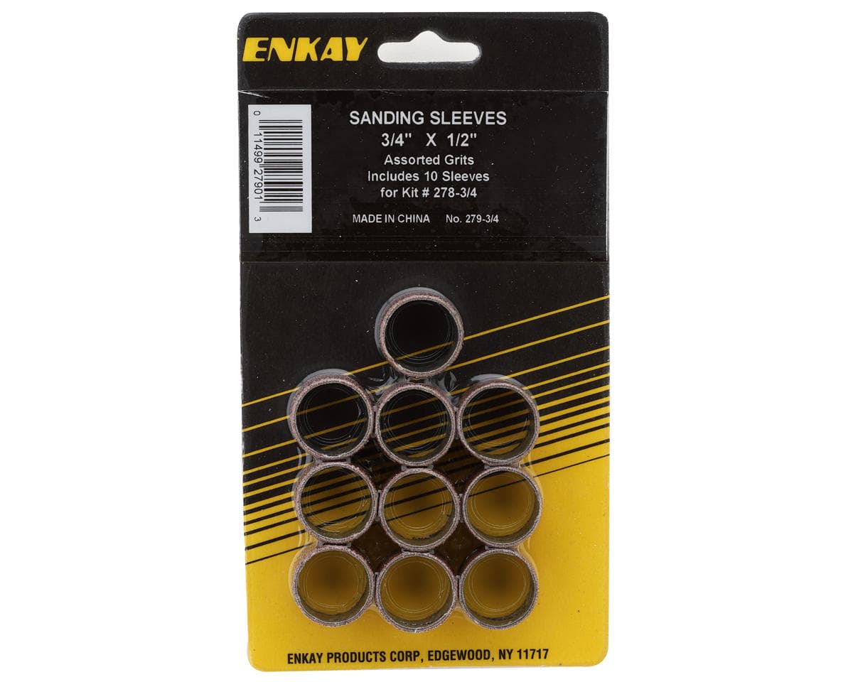 Enkay 3/4" Sanding Sleeves (#120 Grit) (10)