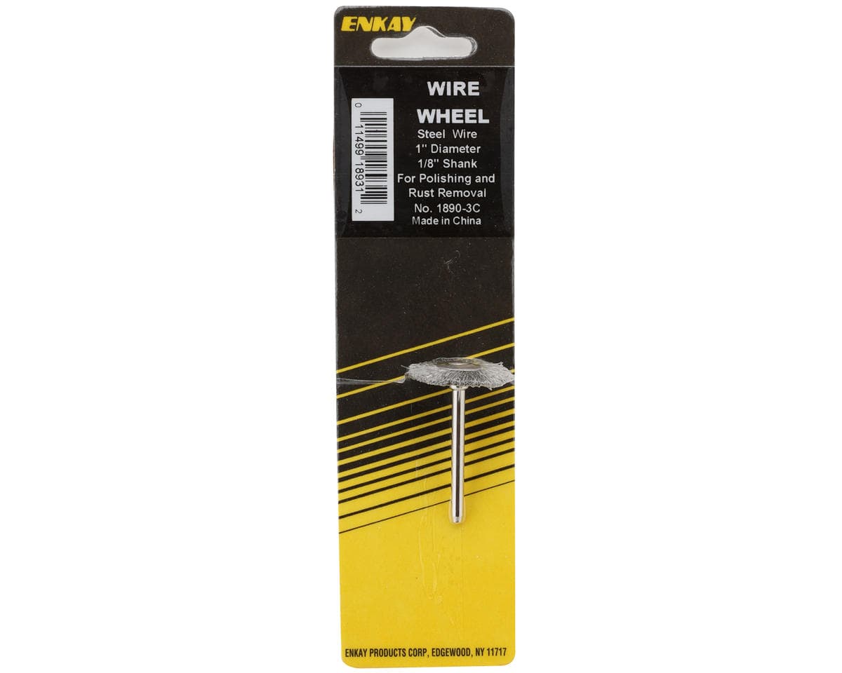 Enkay 1" Wire Wheel (1/8" Shank)