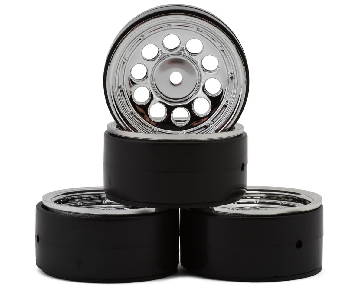 HPI CS-10 Beadlock 1.2" Composite Micro Beadlock Wheels (Chrome) (4)