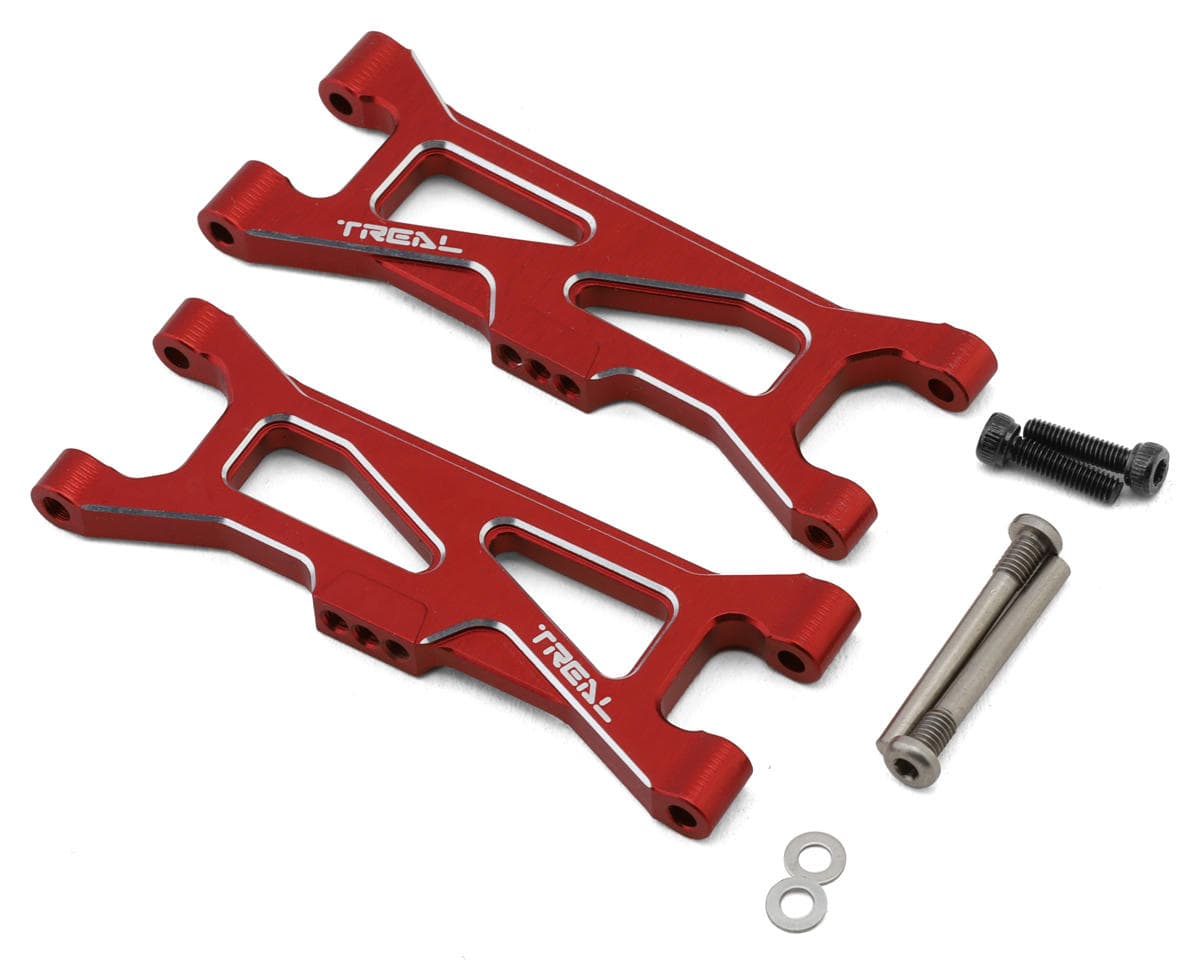 Treal Hobby Arrma Typhon/Granite Grom 7075 Aluminum Rear Lower Arm Set (Red) (2)