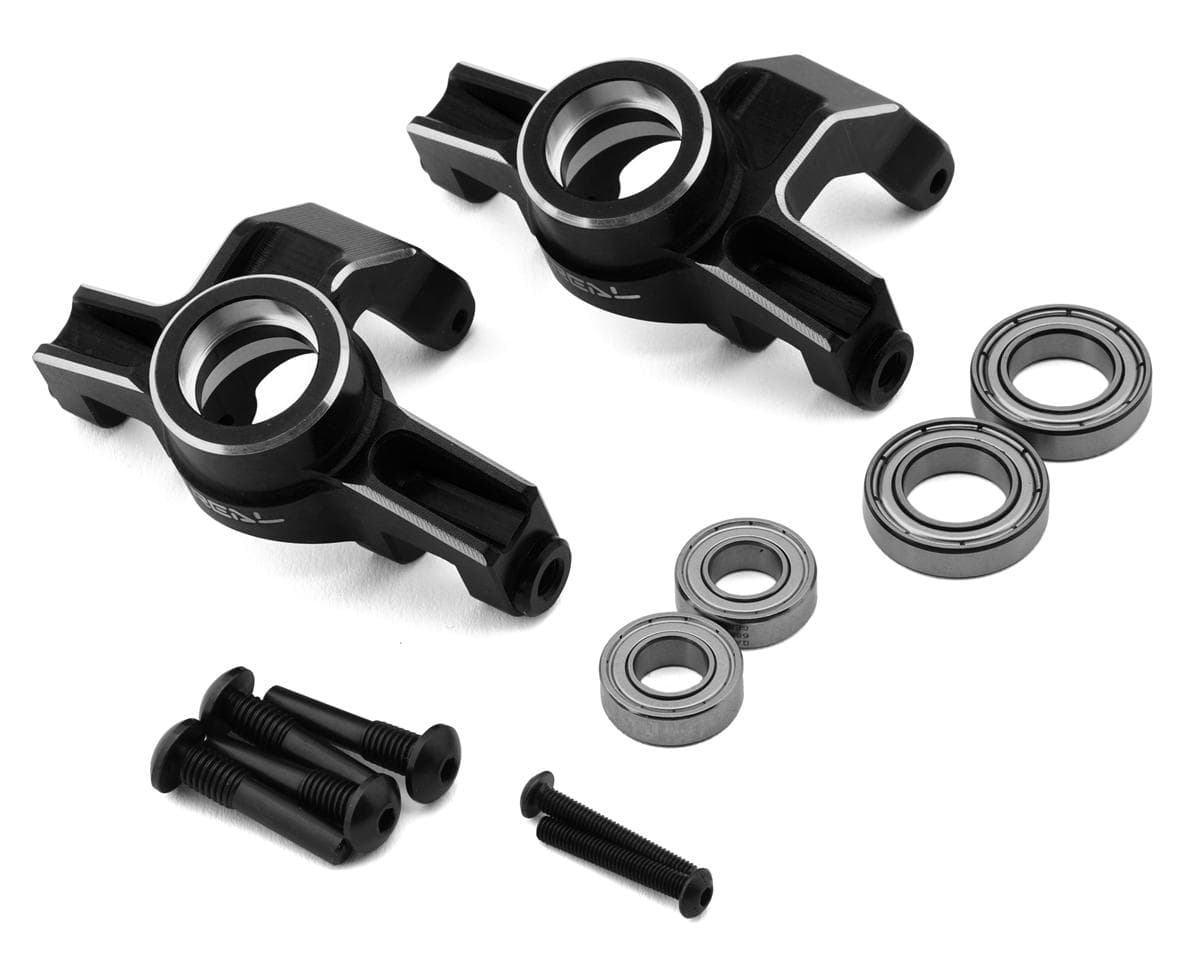 Treal Hobby Arrma Mojave 7075 Aluminum Front Steering Knuckle Set (Black) (2)