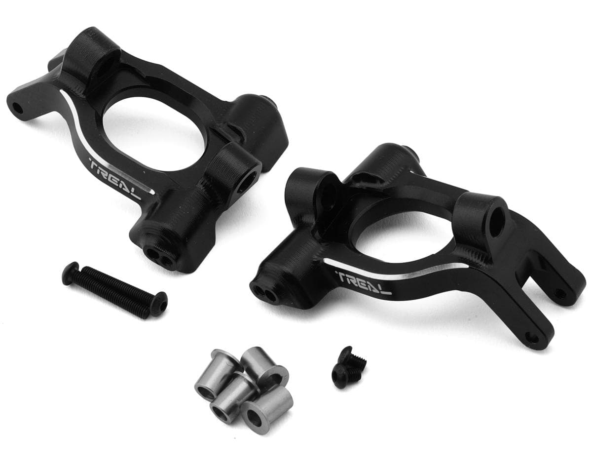 Treal Hobby Arrma Mojave 7075 Aluminum Front C-Hub Carrier Set (Black) (2)