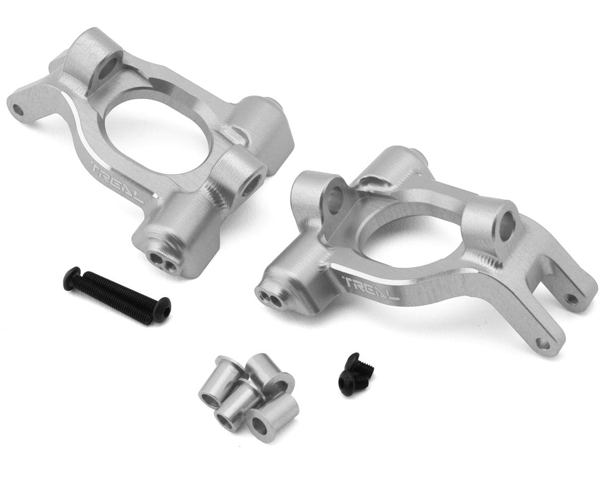Treal Hobby Arrma Mojave 7075 Aluminum Front C-Hub Carrier Set (Silver) (2)