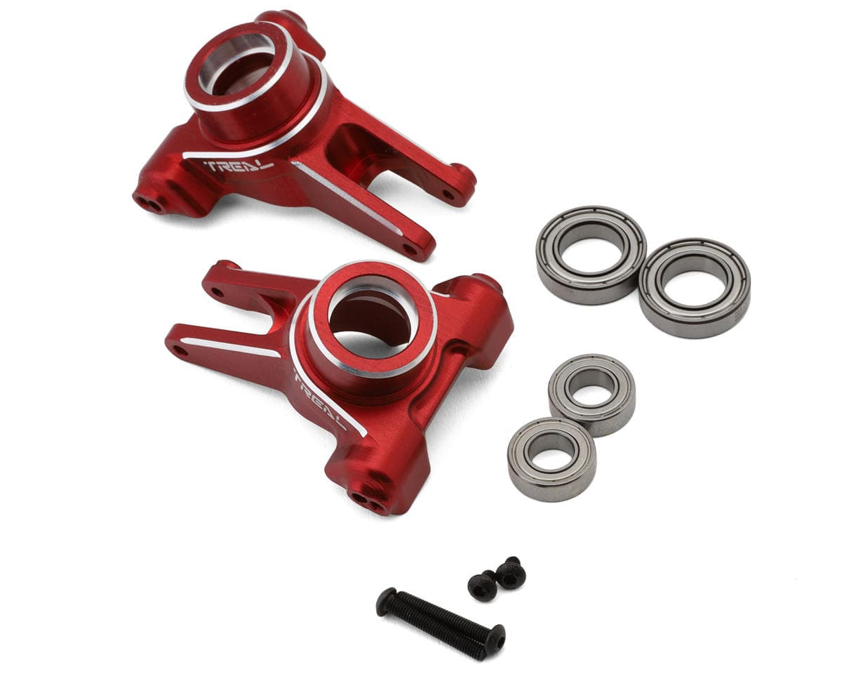 Treal Hobby Arrma Mojave 7075 Aluminum Rear Hub Carrier Set (Red) (2)