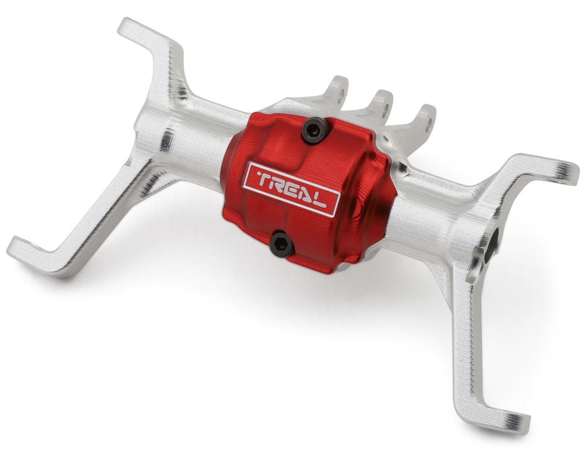 Treal Hobby Redcat Ascent-18 7075 Aluminum Front Axle Housing (Silver) w/C-Hubs
