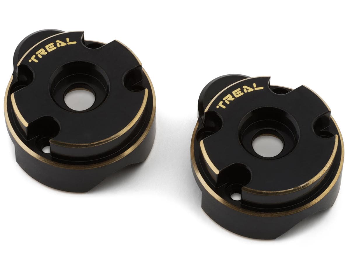 Treal Hobby Redcat Ascent-18 Brass Outer Portal Covers (Black) (2) (47.4g)