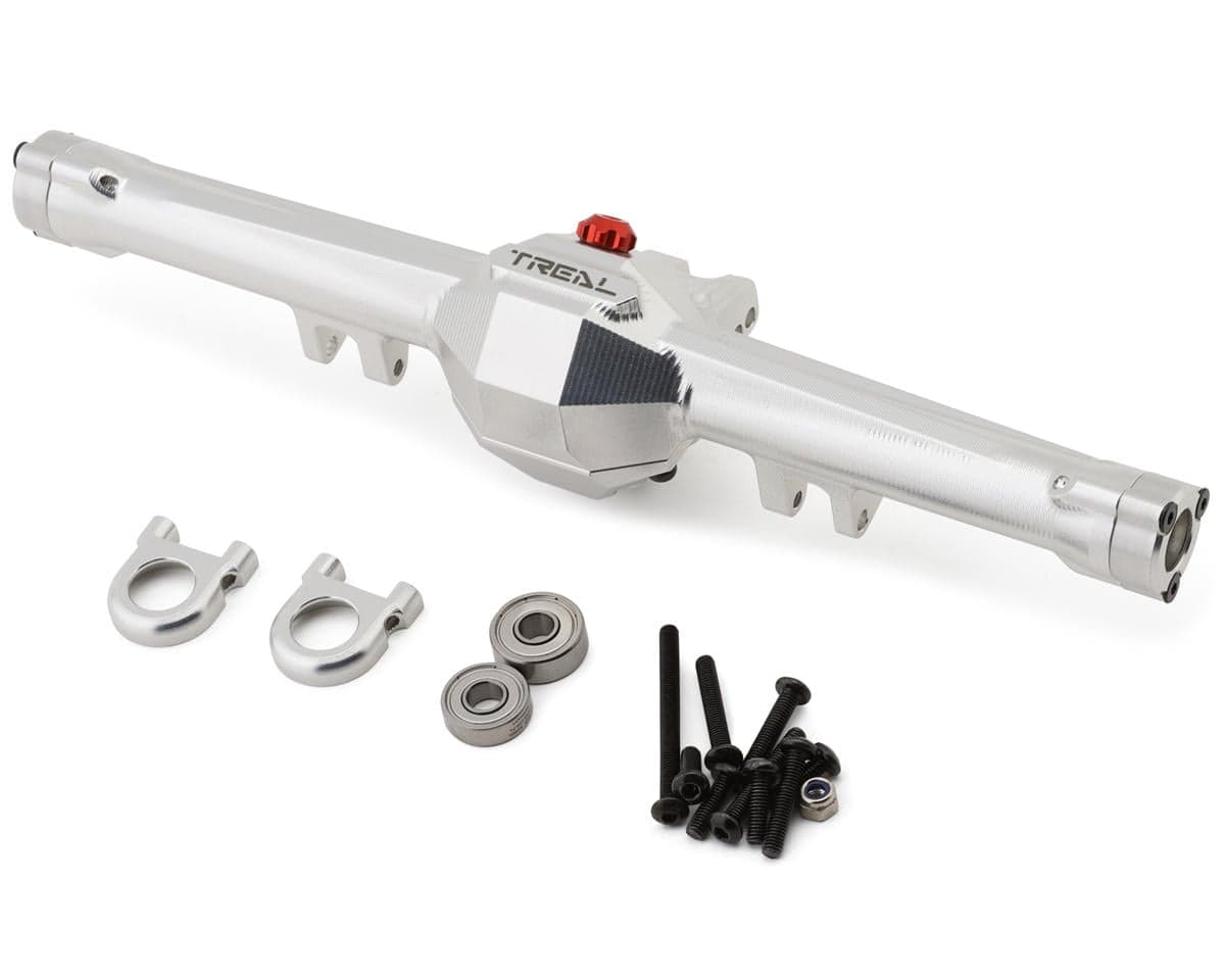 Treal Hobby Vanquish H10 Optic 7075 CNC-Machined Aluminum Rear Axle Housing (Silver)