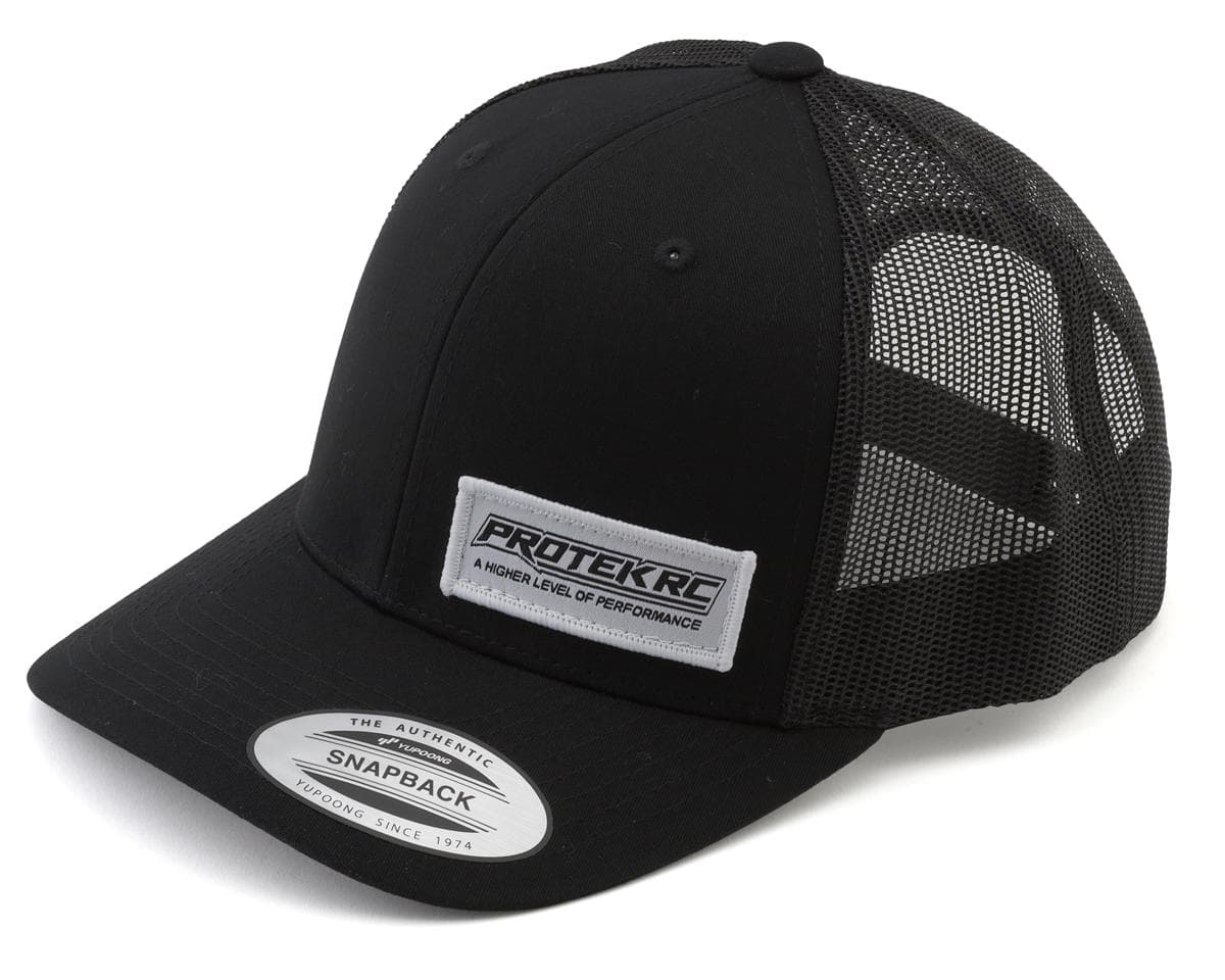 ProTek RC Mesh-Back Curve Bill Trucker Hat (Black) (One Size Fits Most)