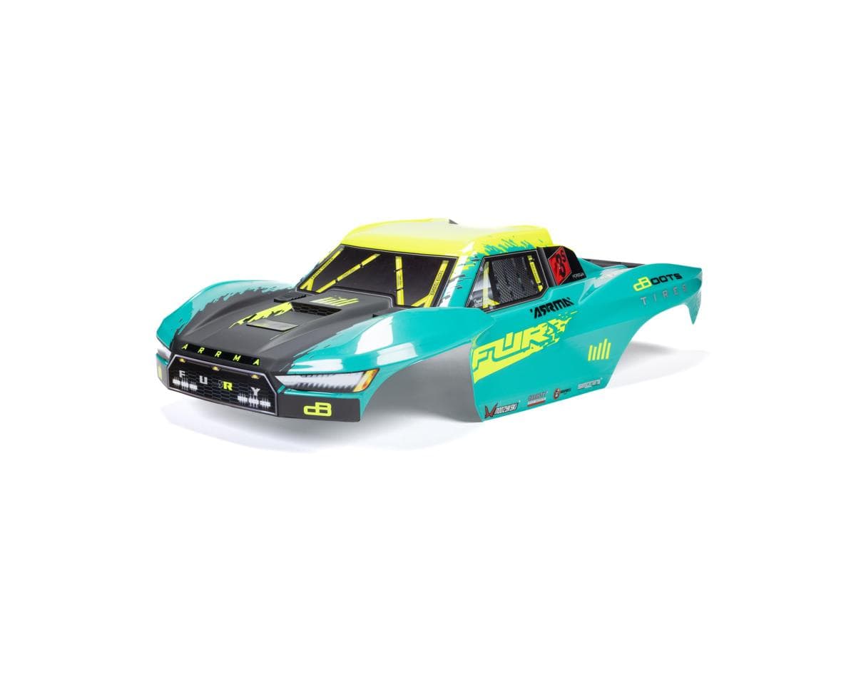 Arrma 1/10 Fury Painted & Decaled Trimmed Body Set (Green)