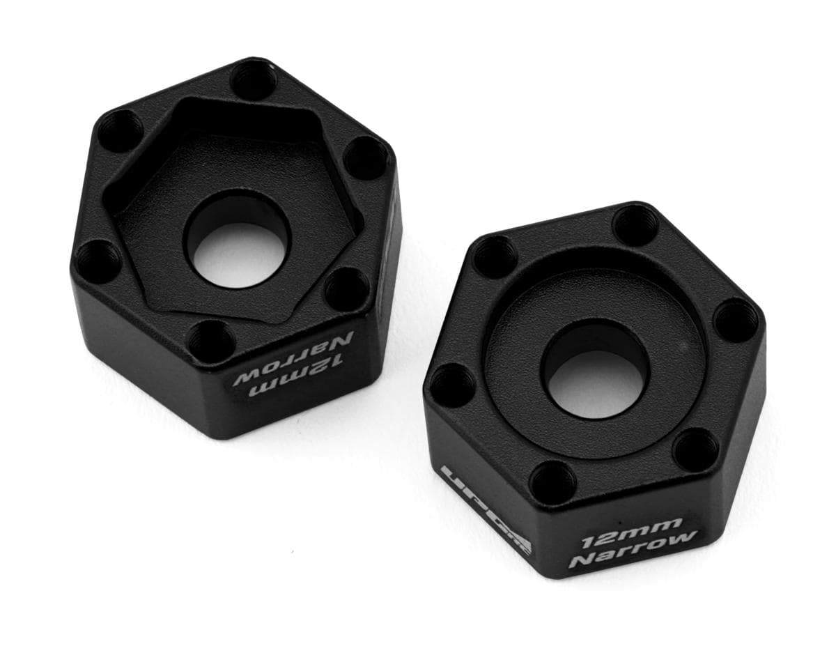 UpGrade RC Aluminum 12mm Hex Adapters for UpGrade RC 2.8" Wheels (Black) (2) (Narrow)