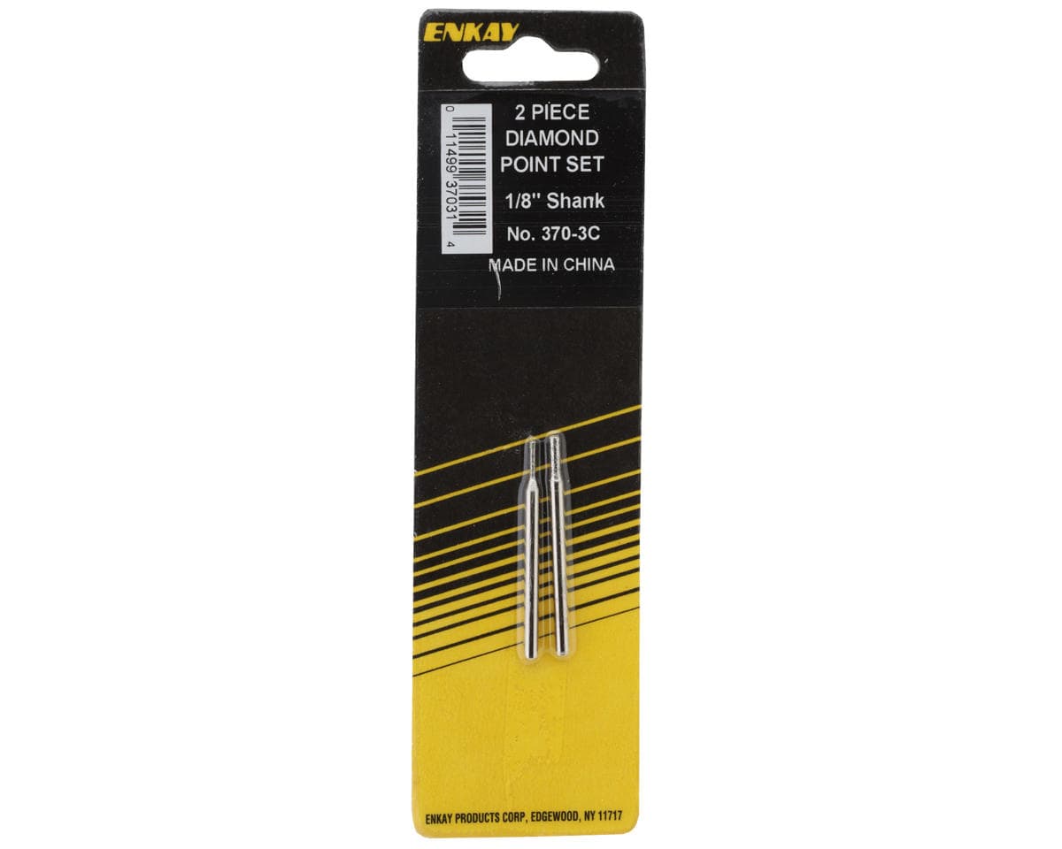 Enkay Diamond Point Bit Set (Wheel Points) (2) (1/8")
