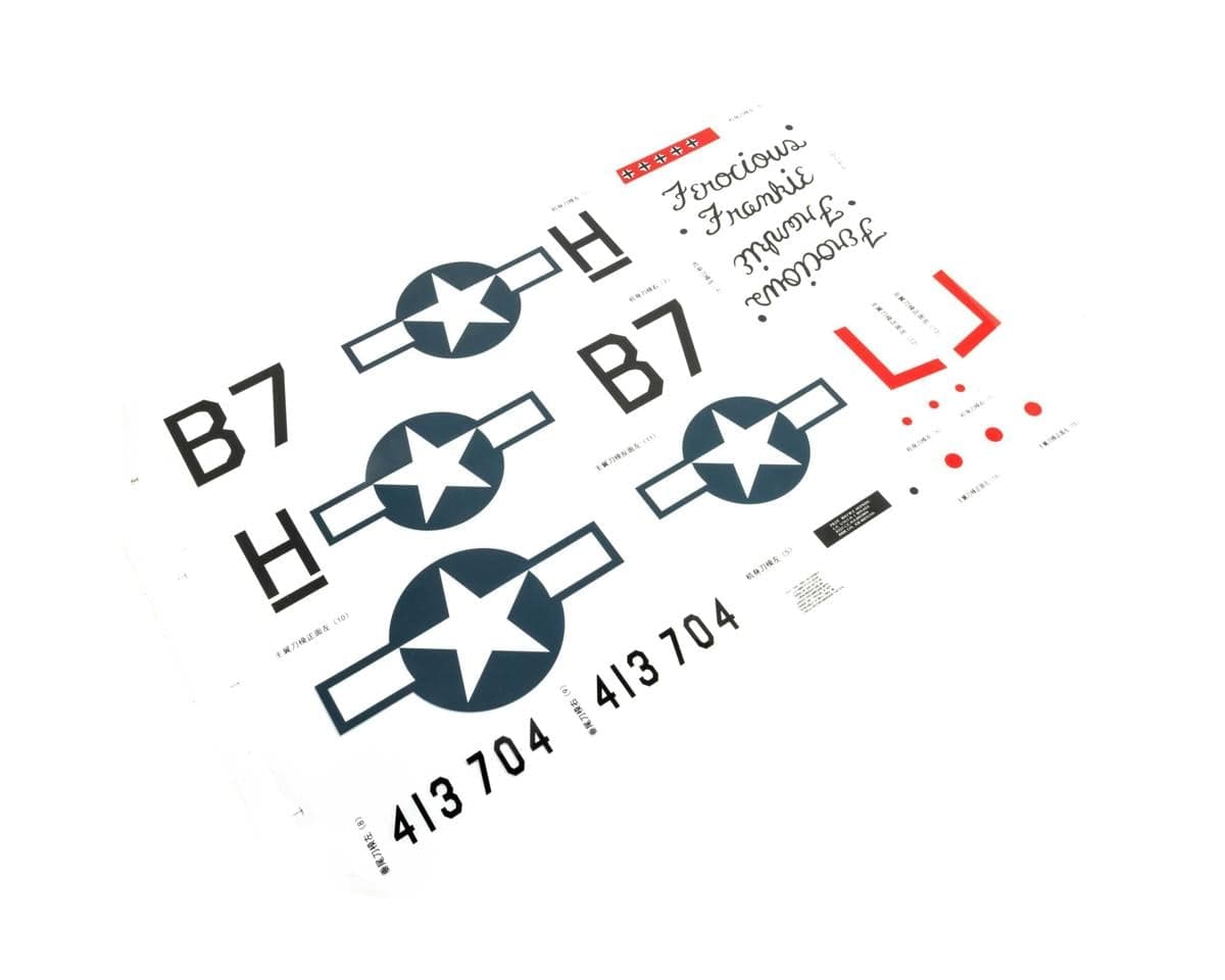 E-flite P-51 1.0m Decal Sheet