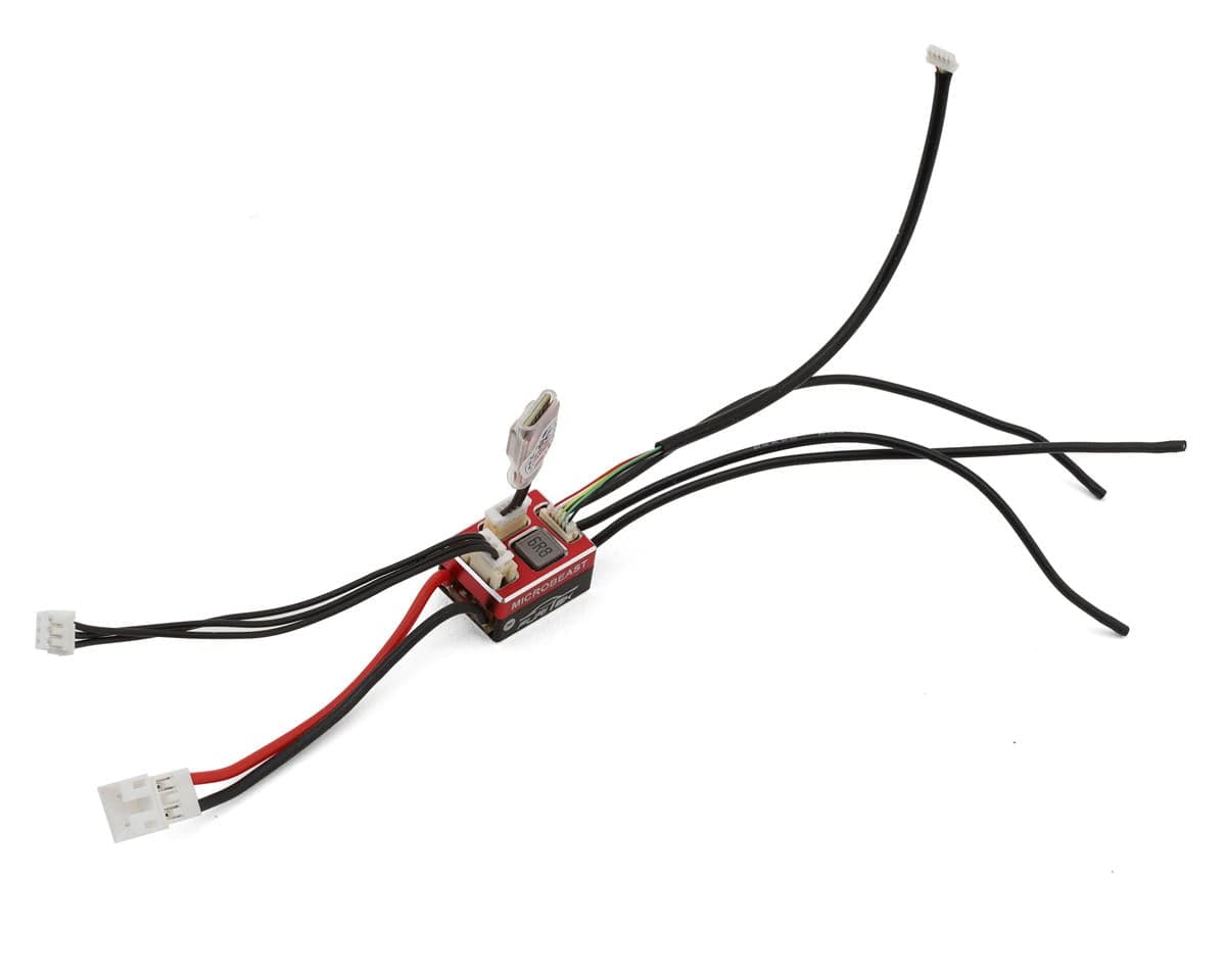 Furitek Microbeast 25A Micro 1/28 & 1/24 Drift/Race Sensored Brushless ESC w/WiFi (Red) Module 2S LiPo