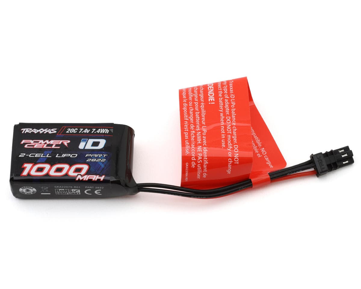 Traxxas 2S "Power Cell" 20C LiPo Battery w/iD Connector (7.4V/1000mAh)