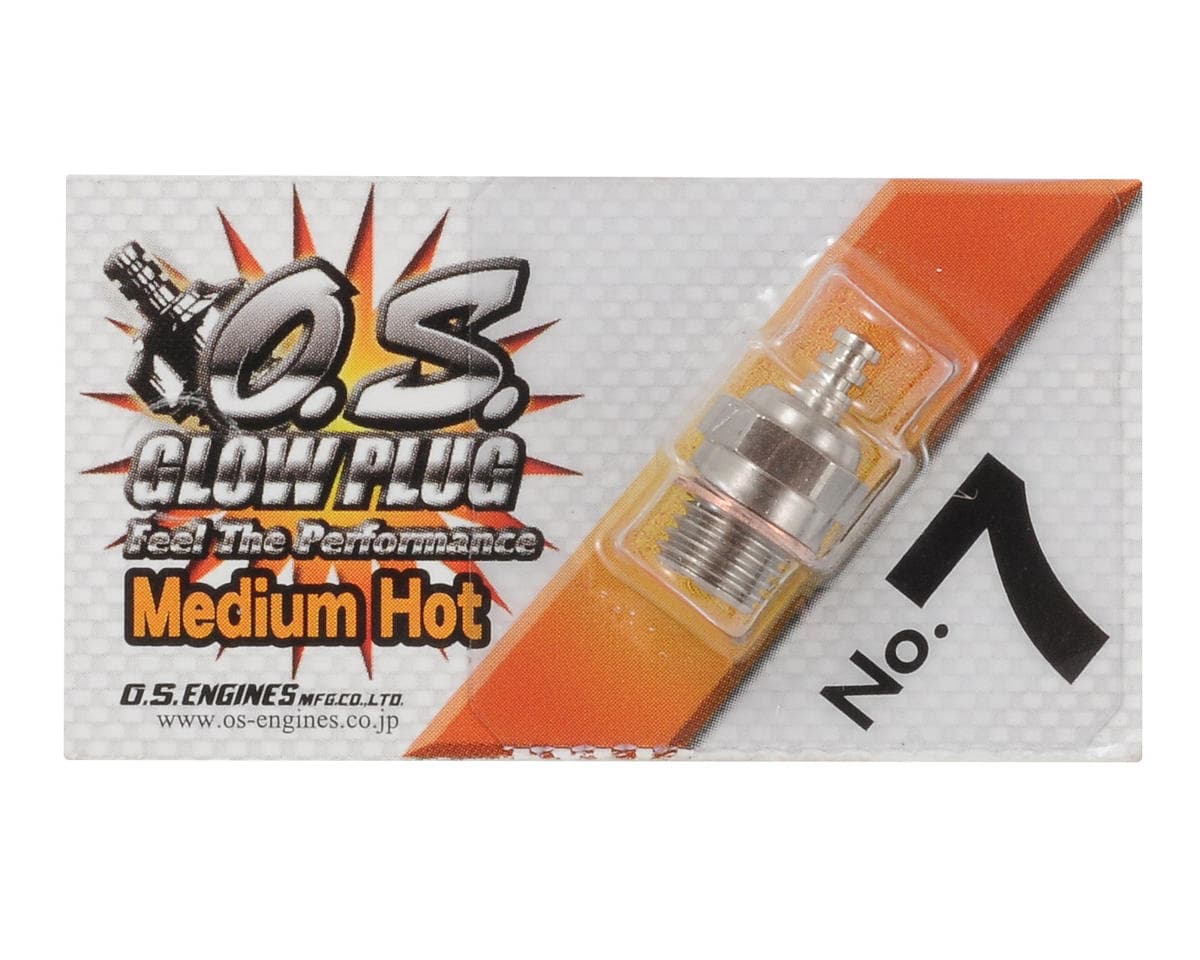 O.S. No.7 Short Body Standard Glow Plug "Medium Hot"