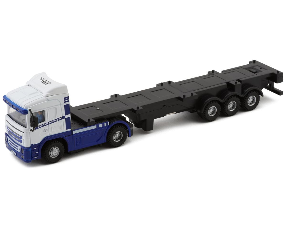 Turbo Racing C-50 1/76 RTR Electric 4WD Micro Semi Truck (White) w/10CH 2.4GHz Radio & Battery