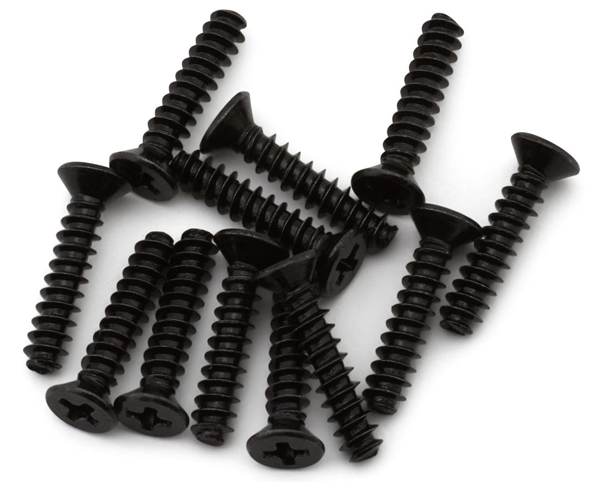 MJX HYPER GO 2.6x12mm Galvanized Flat Head Self-Tapping Philips Screw (12)