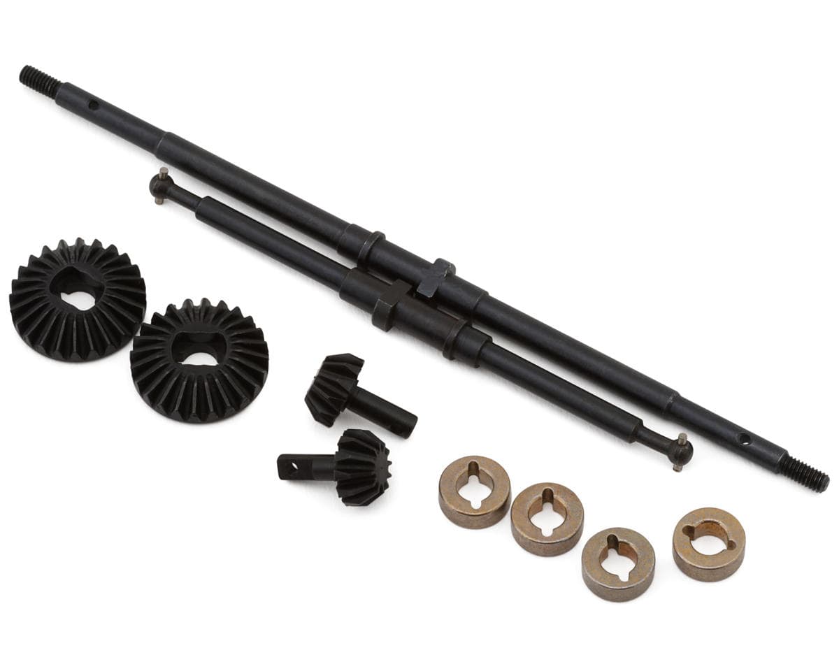 HobbyPlus CR18 Straight Axle Differentials Metal Gears & Driveshafts Set