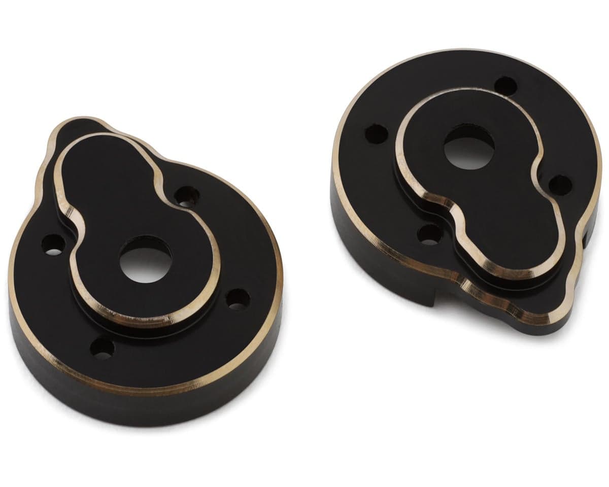 HobbyPlus CR18P Brass Rear Portal Covers (Black) (2) (14g)