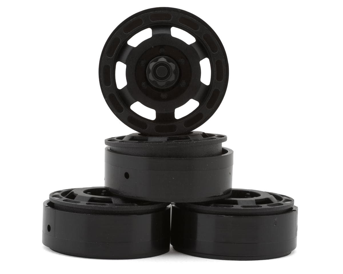 HobbyPlus CR18P Truck 1.2" Beadlock Wheels (Black) (4)