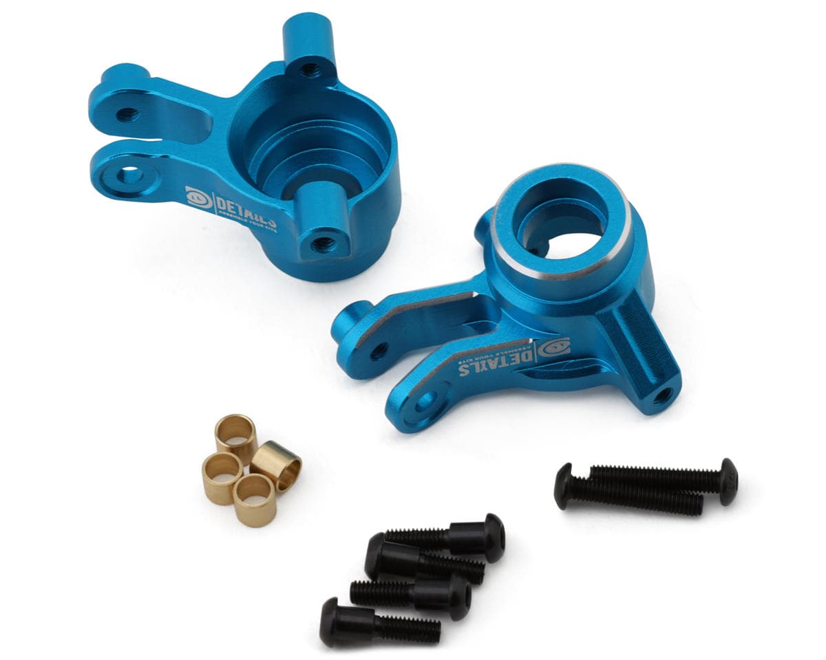 Hobby Details 7075 Aluminum Front Steering Knuckles for Traxxas® Mini Maxx® (Blue) (2)