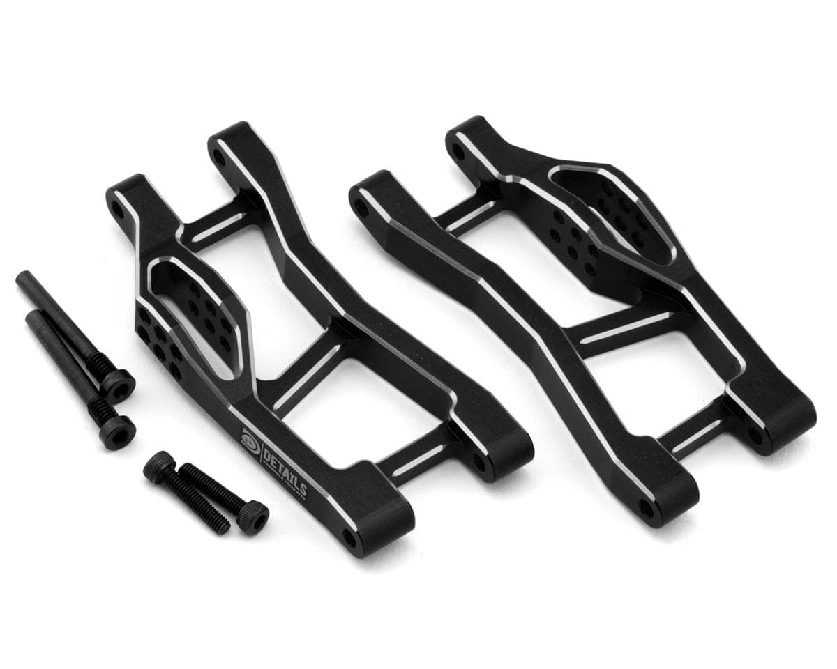 Hobby Details 7075 Aluminum Rear Lower Arm Set for Traxxas® Mini Maxx® (Black) (2)
