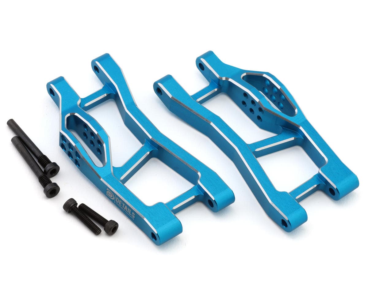 Hobby Details 7075 Aluminum Rear Lower Arm Set for Traxxas® Mini Maxx® (Blue) (2)