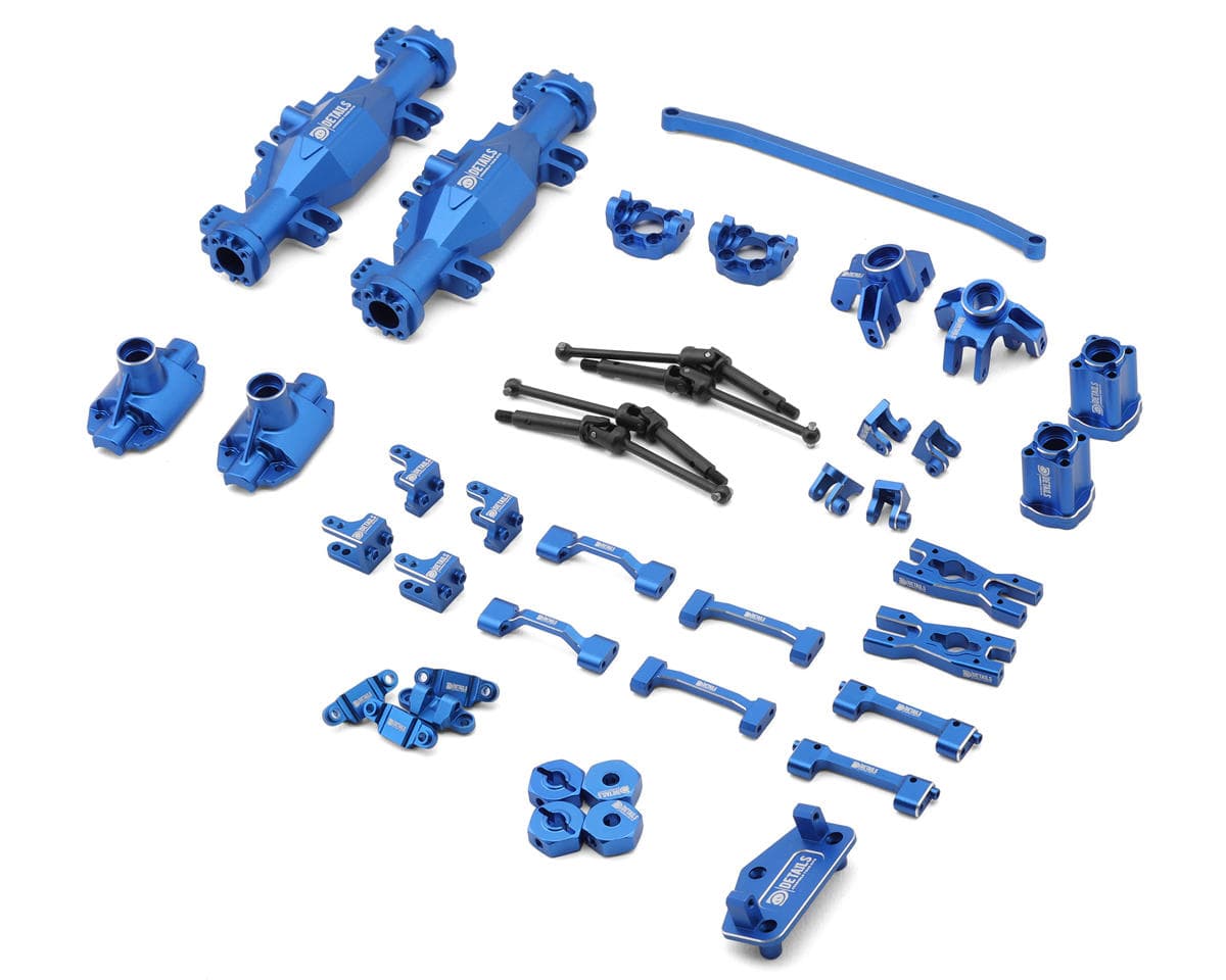 Hobby Details Losi Mini LMT Aluminum & Steel Upgrade Combo Set (Blue)