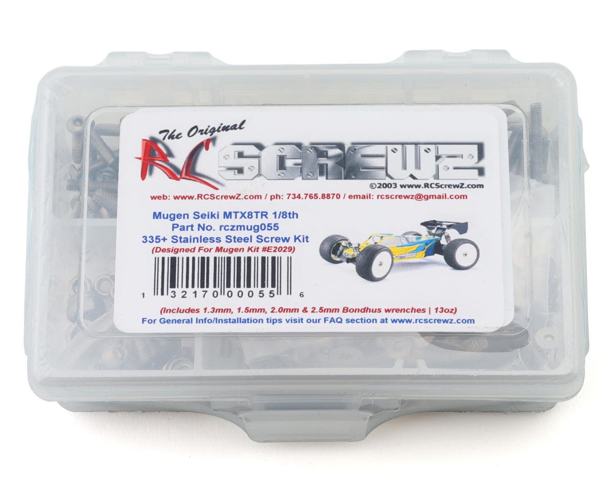 RC Screwz Mugen Seiki MBX8TR 1/8 Nitro Truggy Stainless Steel Screw Kit