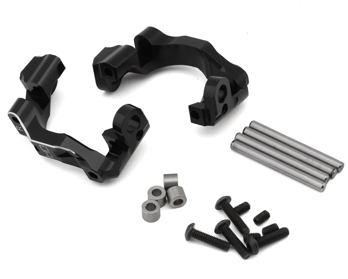 Hot Racing Aluminum Front Caster Blocks for Traxxas® Mini Maxx® (Black) (2)