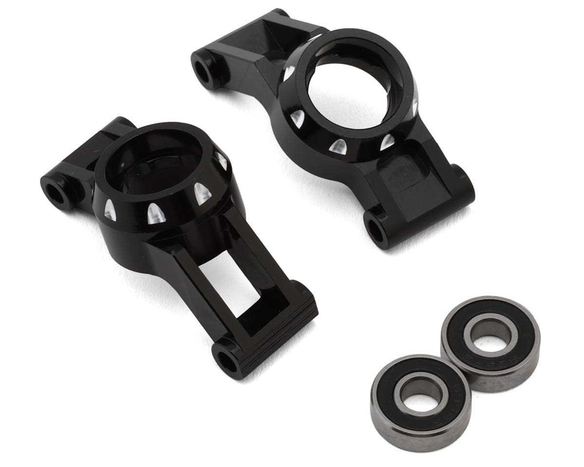Hot Racing Aluminum Axle Carriers for Traxxas® Mini Maxx® (Black) w/HD Bearings