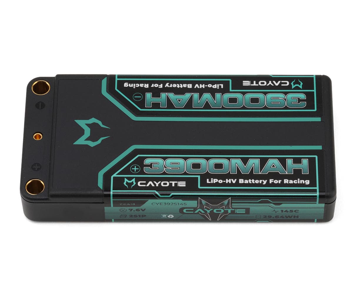 Cayote 2S 145C LCG Shorty LiHV Battery (7.6V/3900mAh) w/5mm Bullets