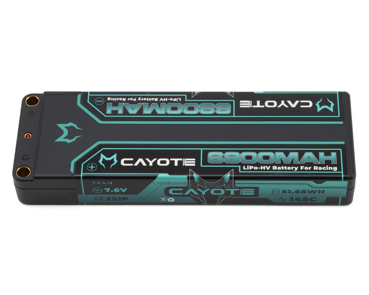 Cayote 2S 145C LCG Stick LiHV Battery (7.6V/6800mAh) w/5mm Bullets