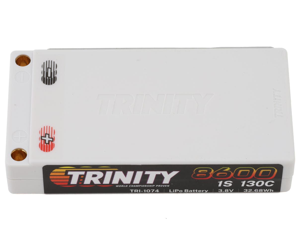 Trinity V2 1S 130C Shorty LiPo Battery (3.8V/8600mAh) w/5mm Bullets