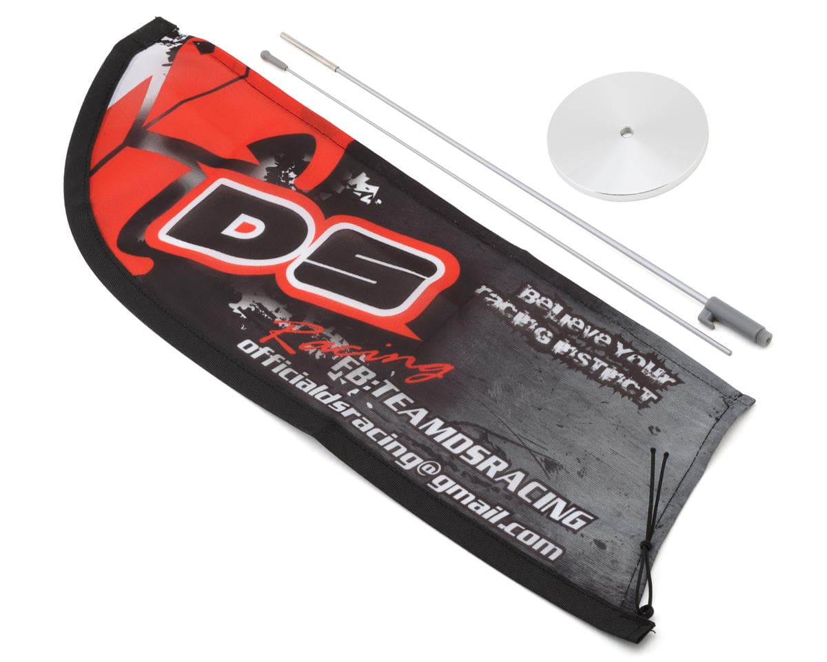 DS Racing Large Nylon Track Flag (20.87x5.71") w/Steel Stand