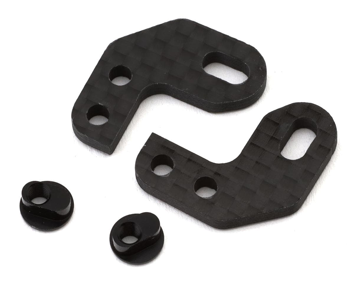 Vision Racing Team Associated B7 Carbon Fiber Caster/Camber Plate Set (Left/Right) w/Threaded Inserts