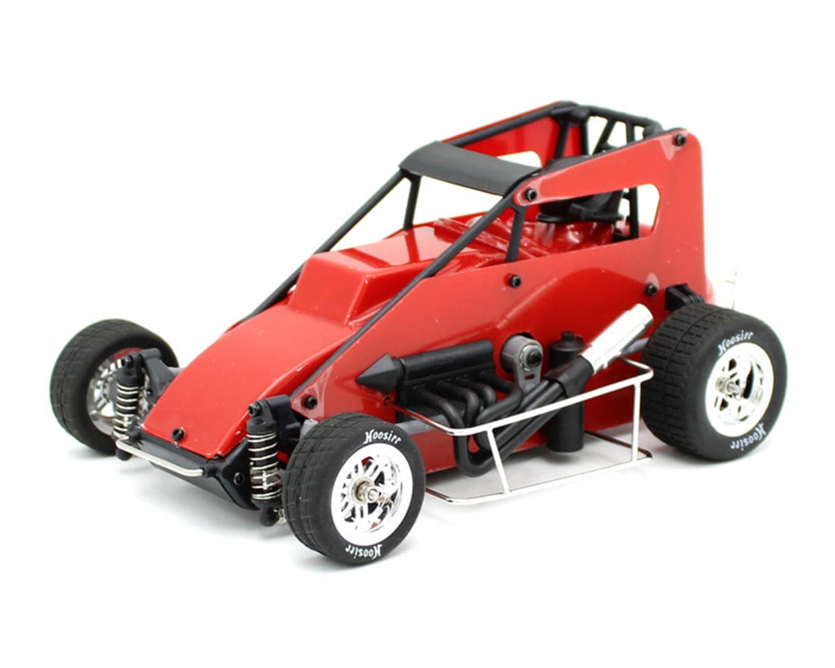 1RC Racing Midget 4.0 1/18 Brushless RTR 2WD Oval Racer (Red) w/2.4GHz Radio, Battery & Charger