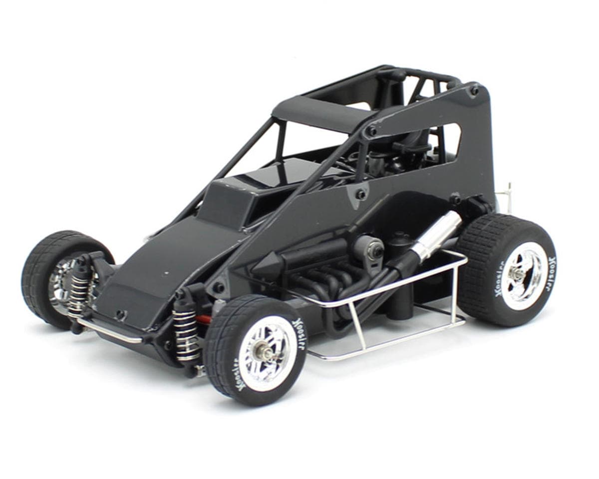 1RC Racing Midget 4.0 1/18 Brushless RTR 2WD Oval Racer (Black) w/2.4GHz Radio, Battery & Charger