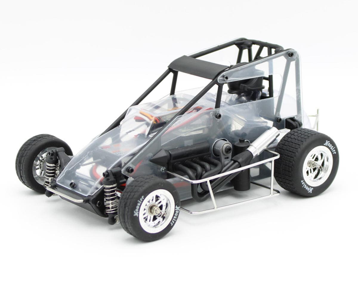 1RC Racing Midget 4.0 1/18 Brushless RTR 2WD Oval Racer (Clear) w/2.4GHz Radio, Battery & Charger