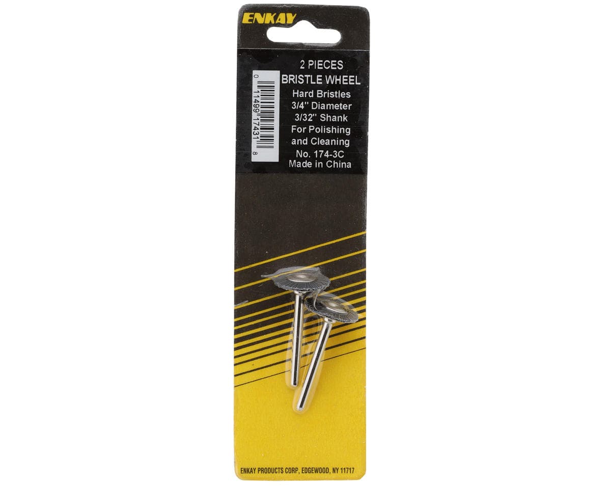 Enkay Bristle Brush Wheels (2) (3/32" Shank) (Hard)