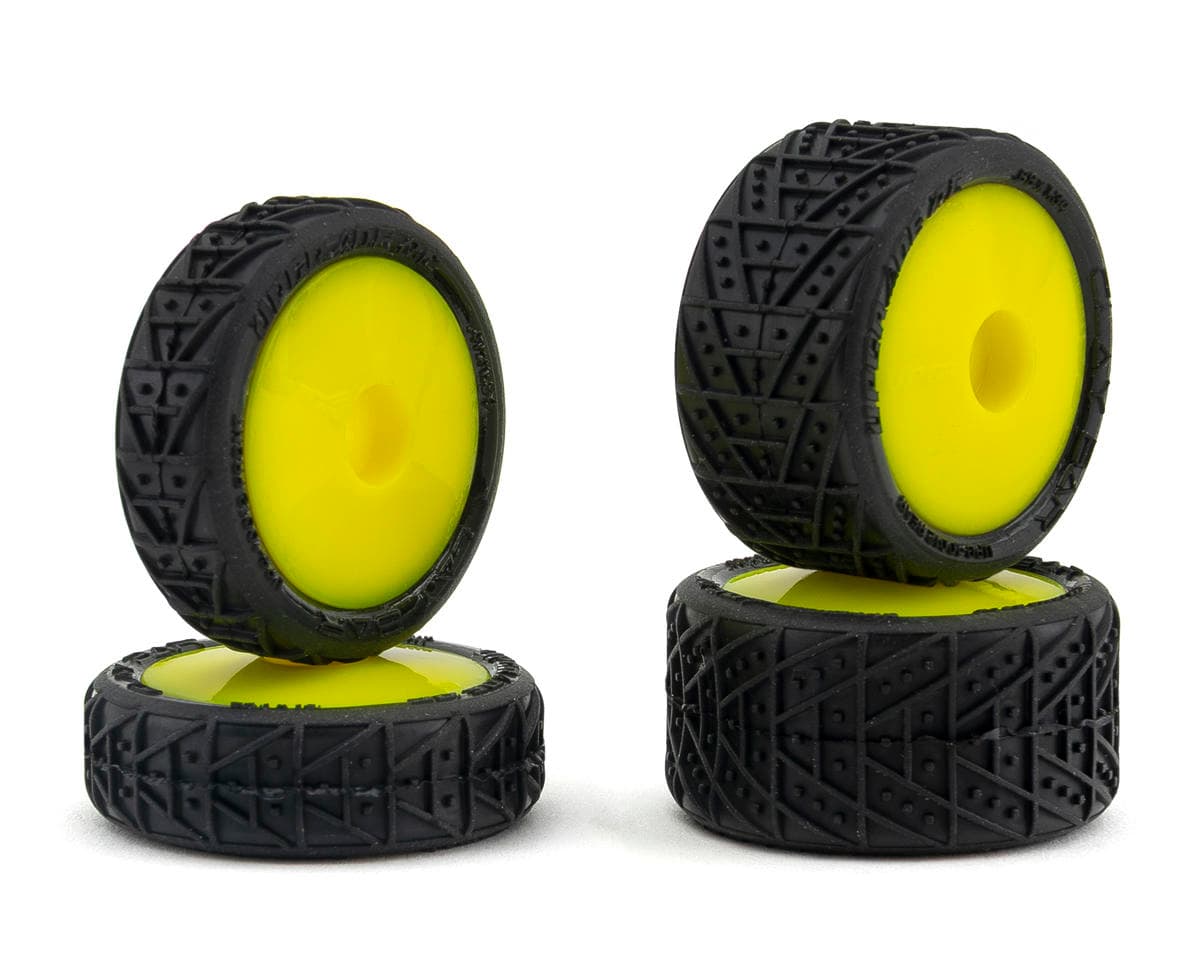 UpGrade RC Clay Bar Pre-Mounted Front and Rear Clay Tires for Losi® Micro-B™ (Yellow)