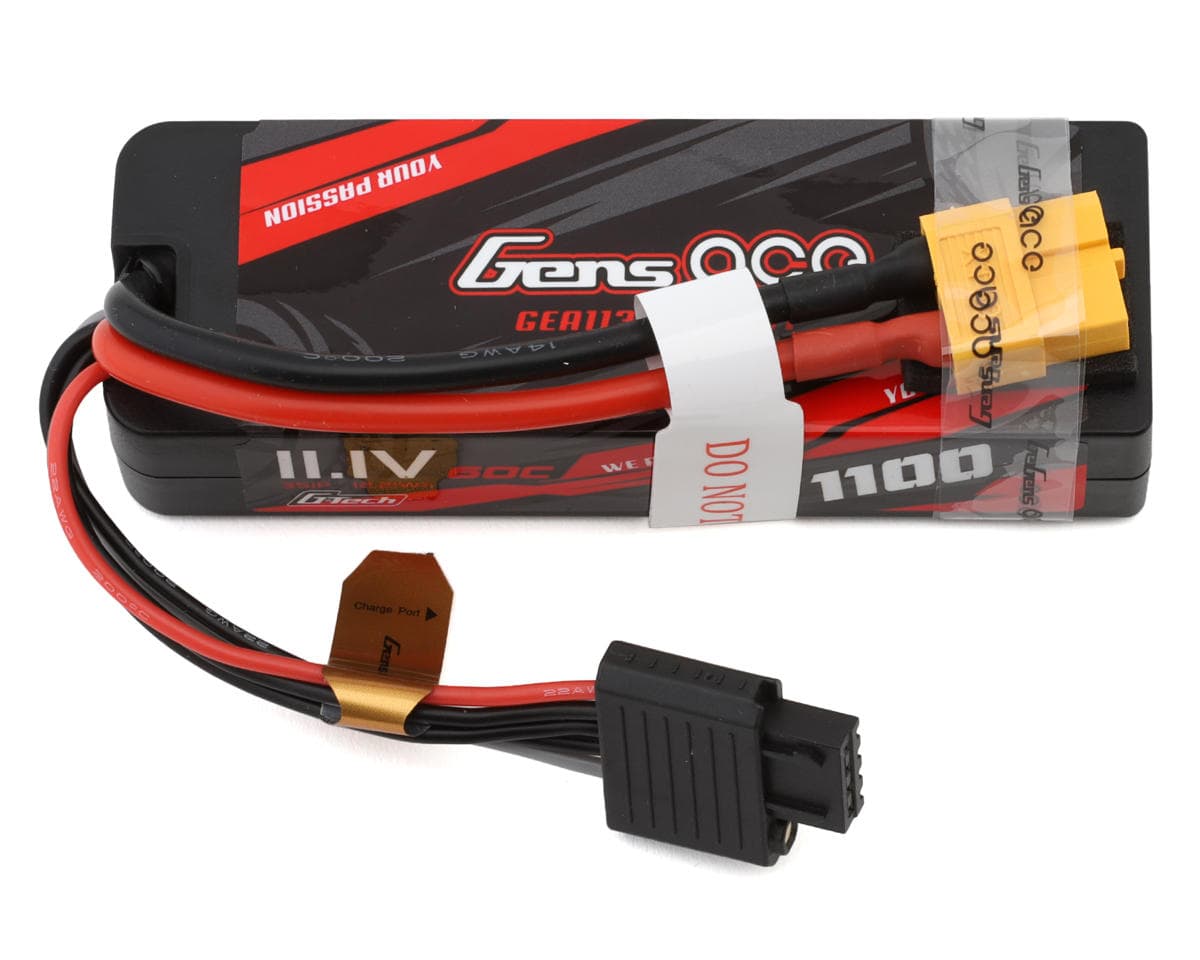 Gens Ace 3S 60C G-Tech Hardcase LiPo Battery Pack (11.1V/1100mAh) w/XT60 Connector