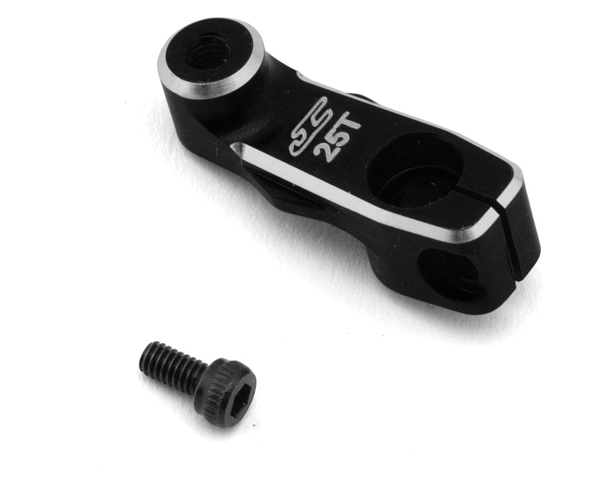 JConcepts RC10B7/B7D 15.5mm Aluminum Clamping Servo Horn (Black) (25T-ProTek/Savox/Futaba)