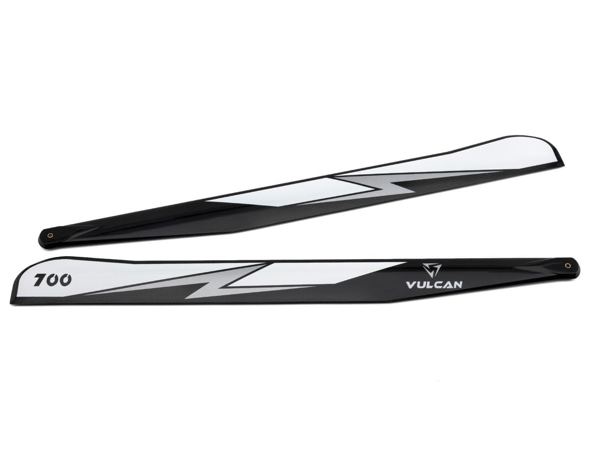 Vulcan Rotors EVO 700mm Carbon Fiber Main Blade Combo Set (Silver) w/105mm Tail Blades