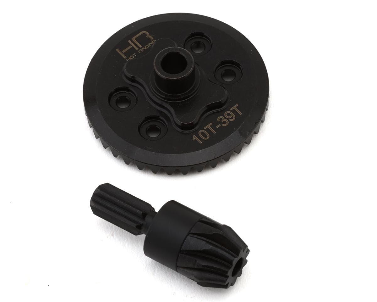 Hot Racing Traxxas® Mini Maxx® Steel Helical Differential Ring & Pinion Gear (Rear) (39T/10T)