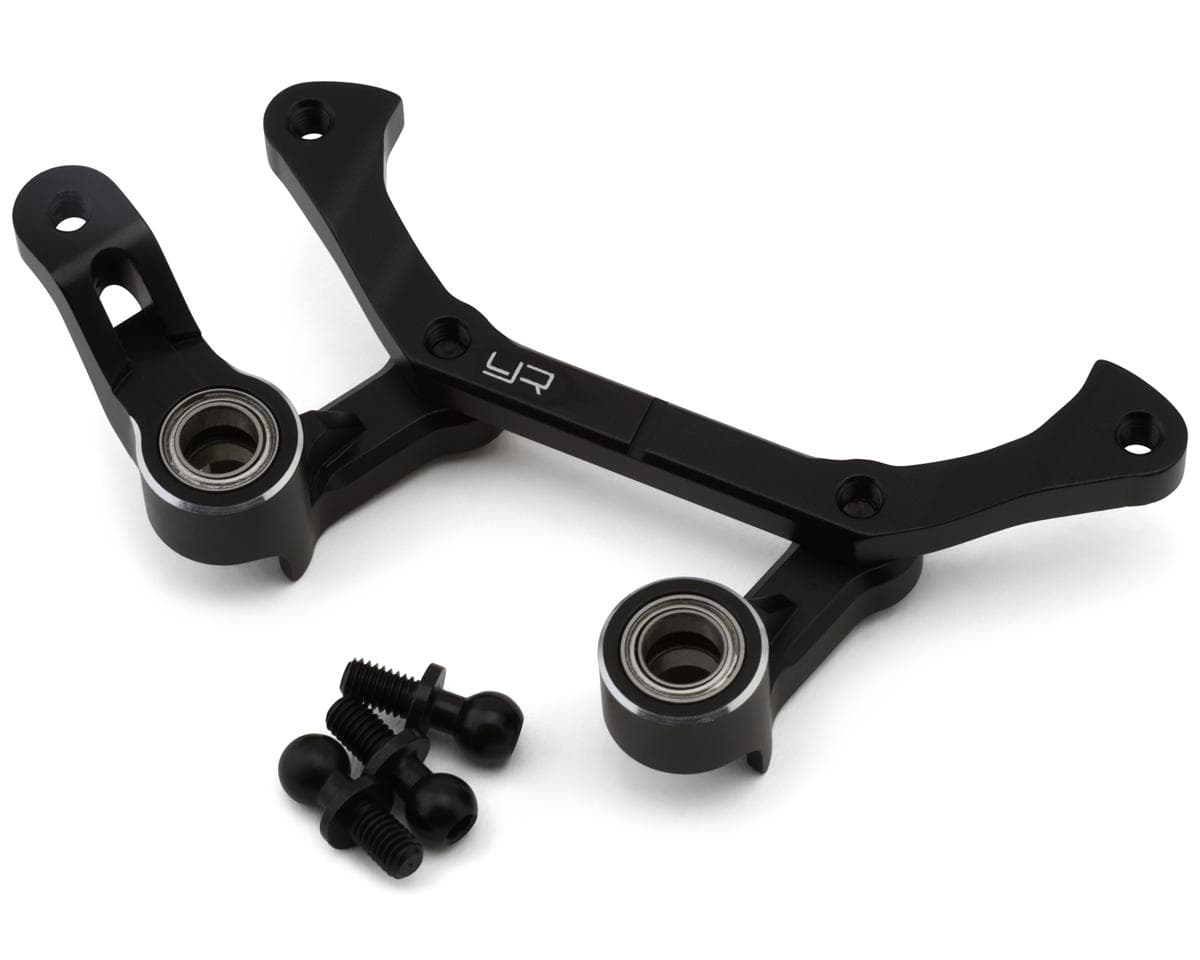Yeah Racing Tamiya TC-01 Aluminum 7075 Steering Bellcrank Set (Black)