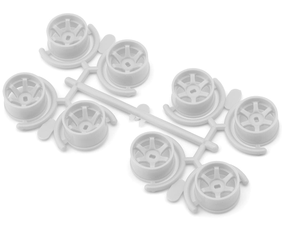 Yeah Racing Mini-Z AWD 11mm 5-Spoke Wide Rims Set (White) (0mm/+1mm/+2mm/+3mm)