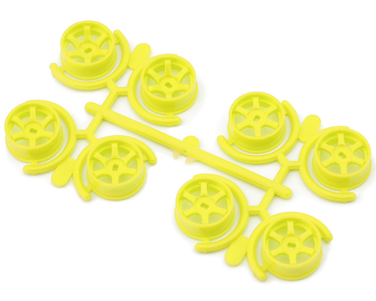 Yeah Racing Mini-Z AWD 8.5mm 5-Spoke Narrow Rims Set (Florescent Yellow) (0mm/+1mm/+2mm/+3mm)