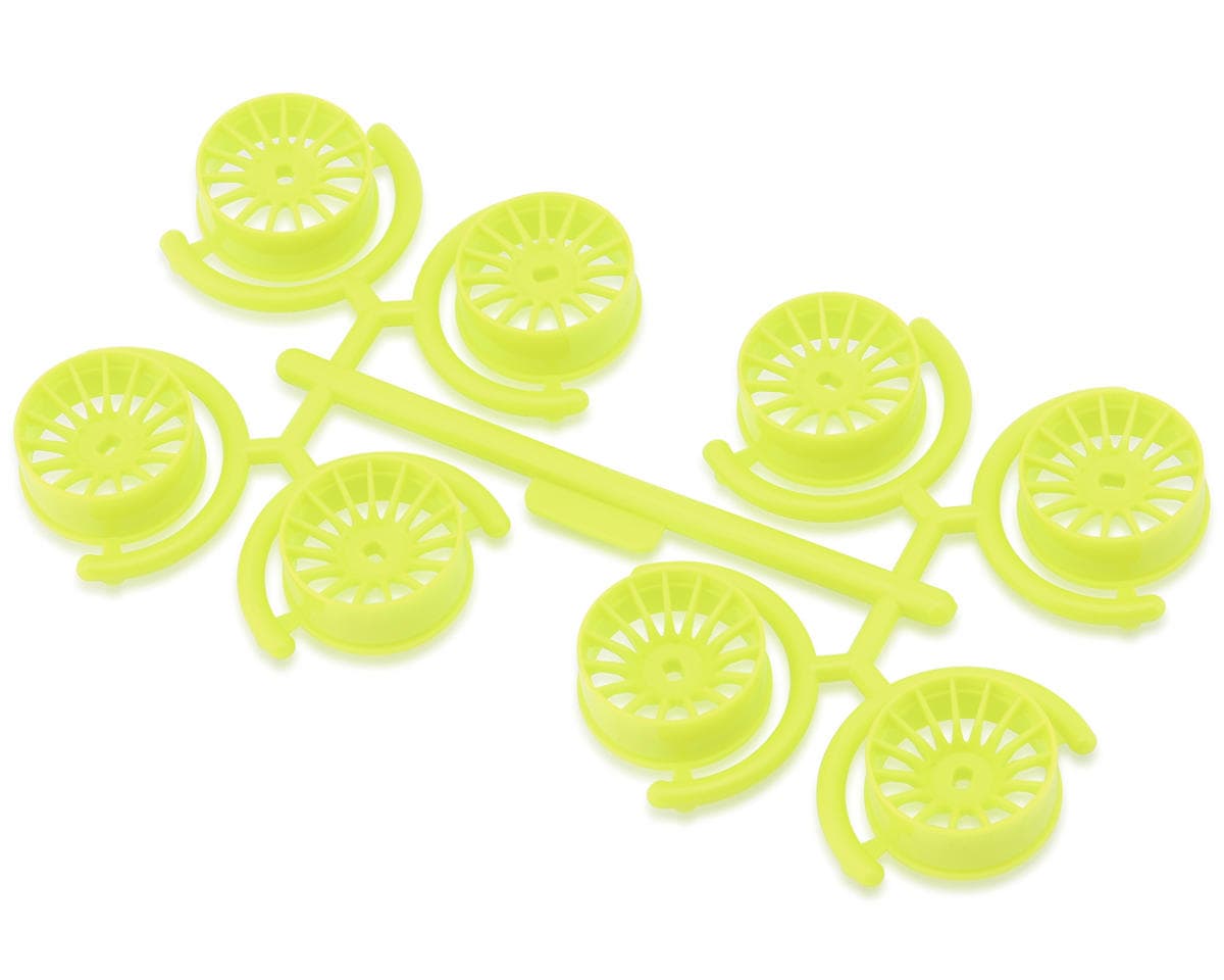Yeah Racing Mini-Z AWD 8.5mm Multi-Spokes Narrow Wheel Set (Florescent Yellow) (0mm/+1mm/+2mm/+3mm)