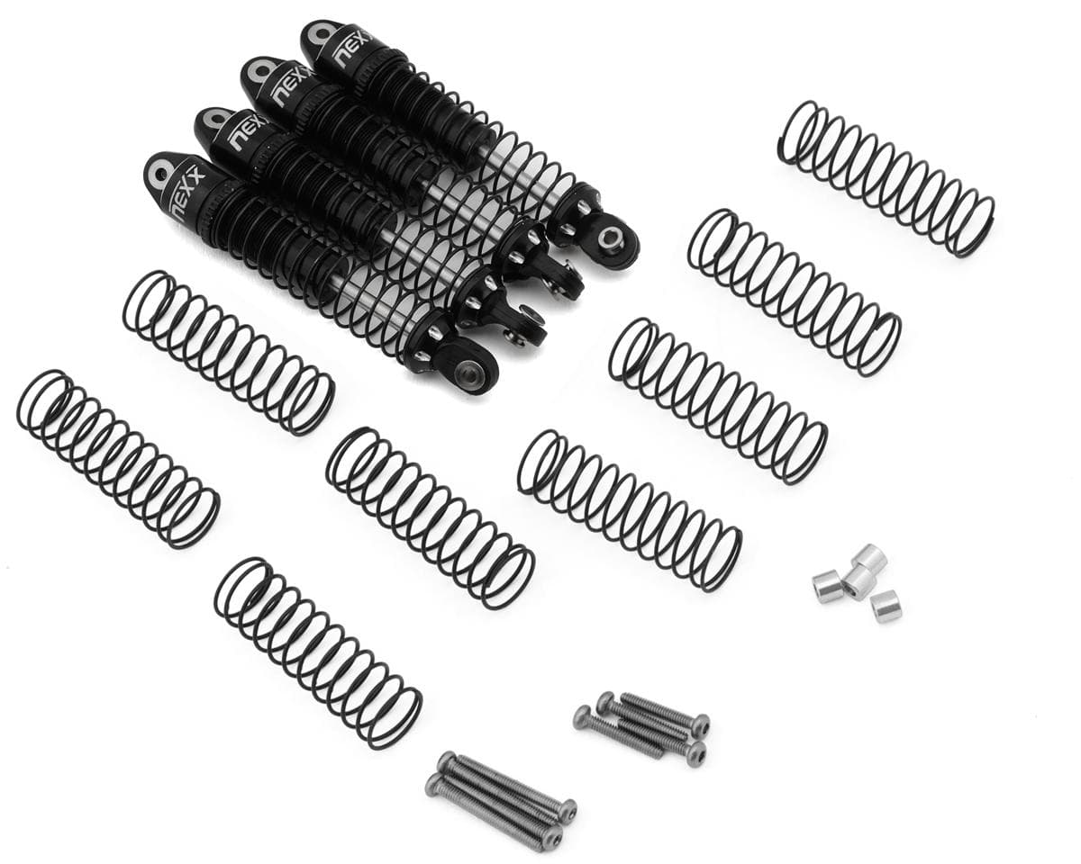 NEXX Racing Redcat MT-18 59mm Long-Travel Aluminum Oil-Filled Shocks (Black) (4)